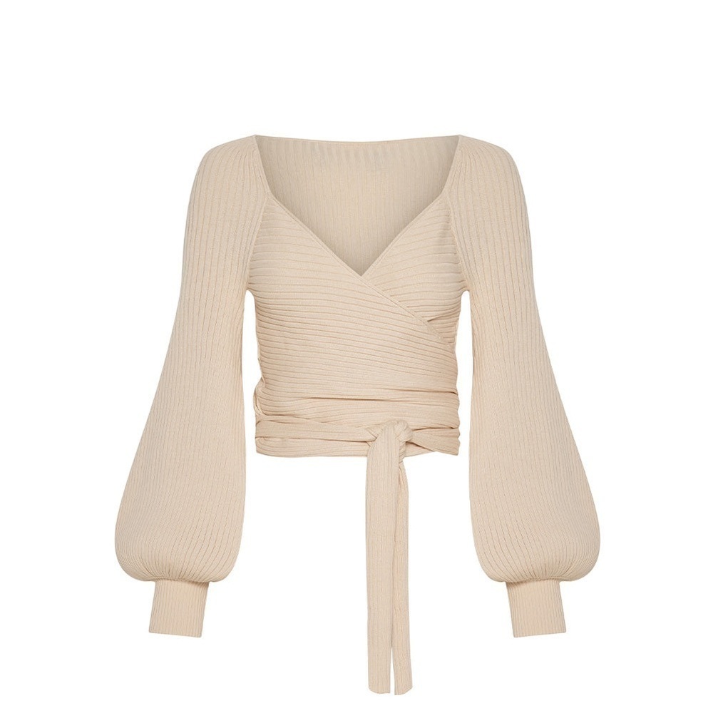 NWT Kivari Asha Knit Wrap Top Bone US
SZ : 8